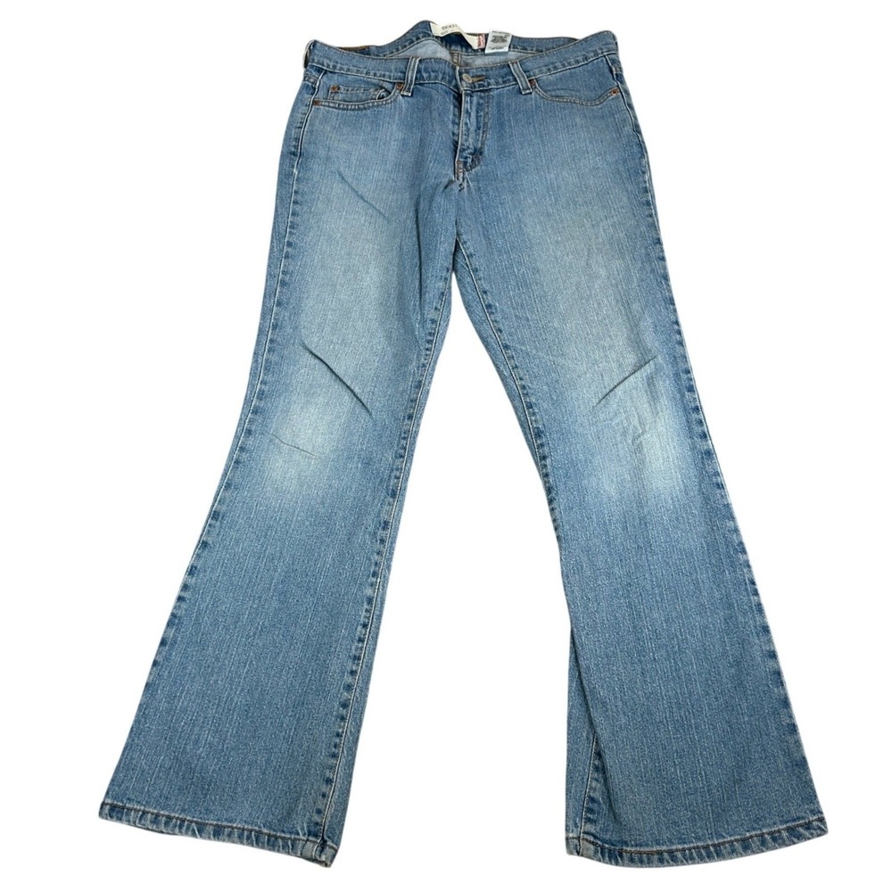 Levis 515 Bootcut Jeans Womens 12M Medium Wash Blue Denim Mid Rise Flare Y2K